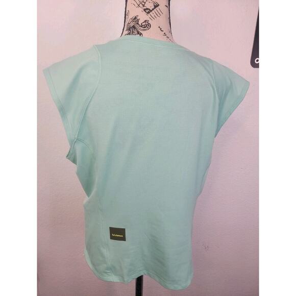 lululemon womens size 6/8 Green Hiking Cap Sleeve Pocket Activewear - Picture 6 of 8